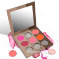 Busher de creme de cores por atacado 9 colorido blush personalizado